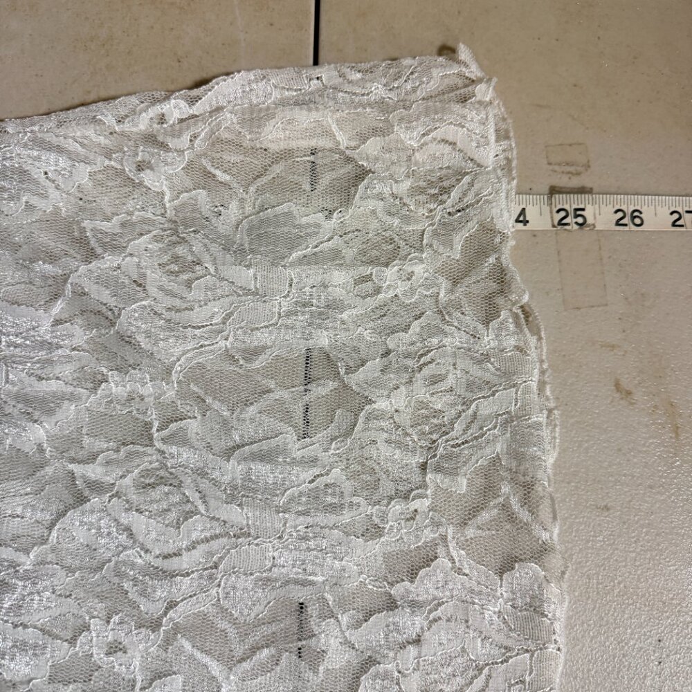 Vintage 90s Lace Lingerie Camisole Pajama Top Belle Amie USA Ivory Size L - Picture 8 of 9